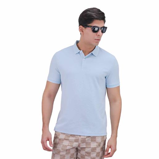 Men's Waffle Embroidery  Solid Polo