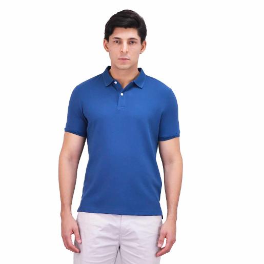 Men's Waffle Embroidery  Solid Polo