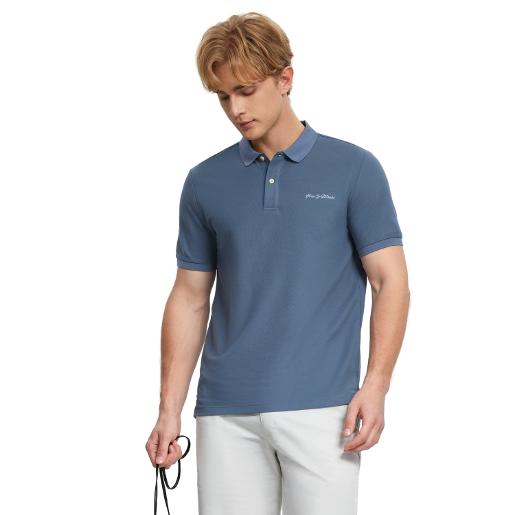 Men's Tapered Fit Knit Pique Solid Polo Men's Tapered Fit Knit Pique Solid Polo