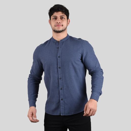 Men's Stand Collar Linen Shirt