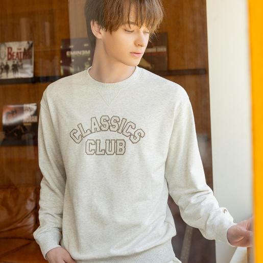 Men's Classic French Terry Crew Neck Sweat Shirt