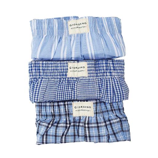 Men's Cotton Contrast Color Boxers (3pcs/pack)