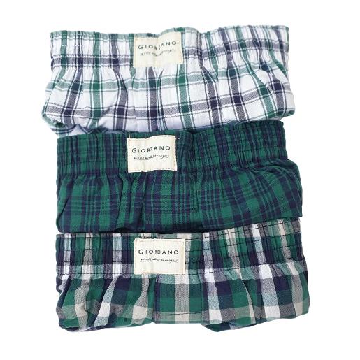 Men's Cotton Contrast Color Boxers (3pcs/pack)