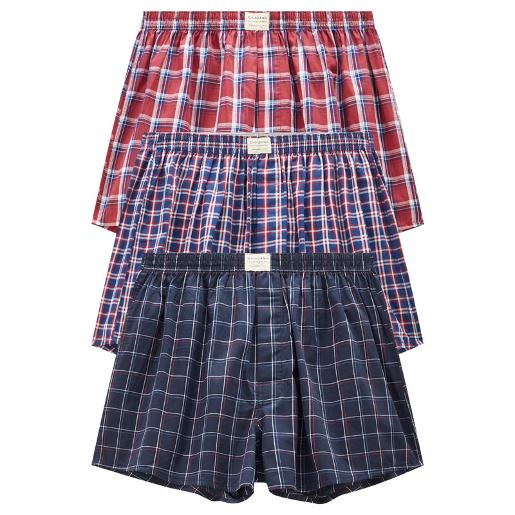 Plaid Contrast Boxers (3-packs)