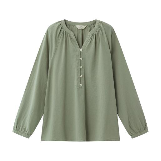 Women's V neck Half Placket Shirt Women's V neck Half Placket Shirt