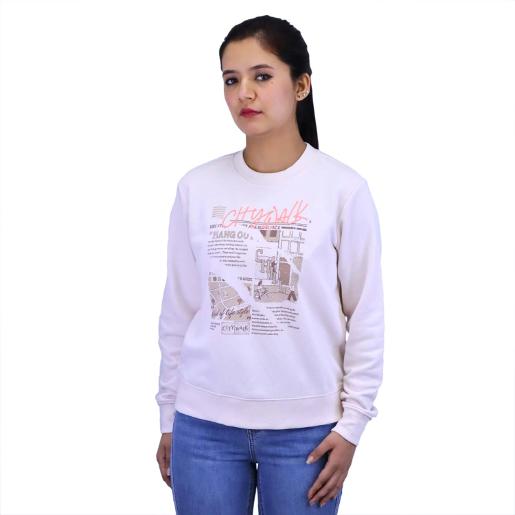 Women's Cottton Jersey Crew Neck Sweat Shirt