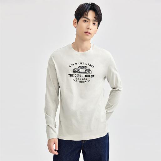 Men's Cotton Jersey long Sleeve  Print Tee