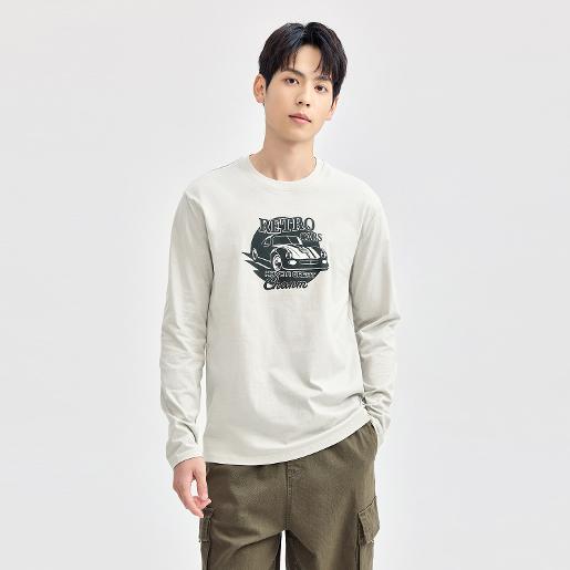 Men's Cotton Jersey long Sleeve  Print Tee