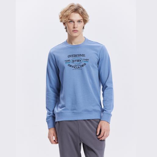 Men's French Terry Crew Neck Printed Sweat Shirt